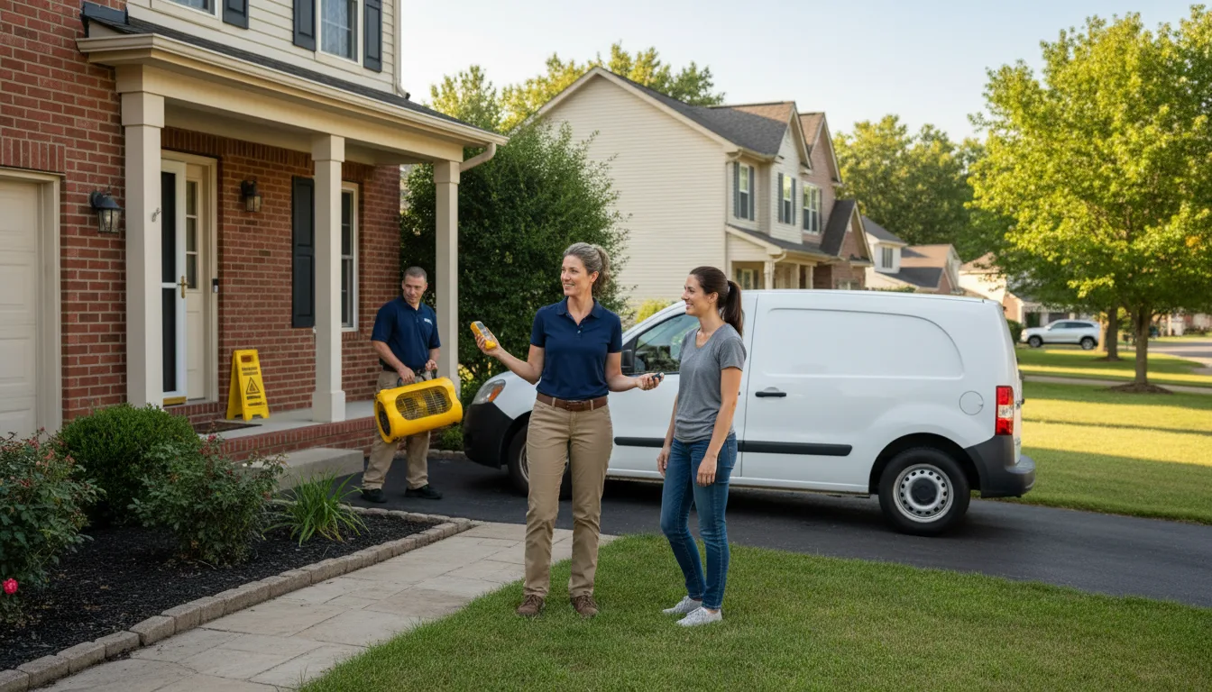 Residential water damage restoration in Irondale, OH